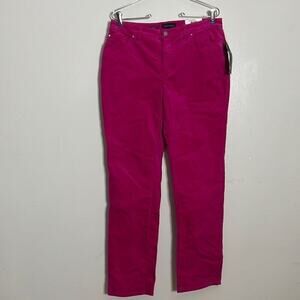 NWT CHARTER CLUB LEXINGTON VELVET STRAIGHT‎ LEG  PANTS SIZE 10